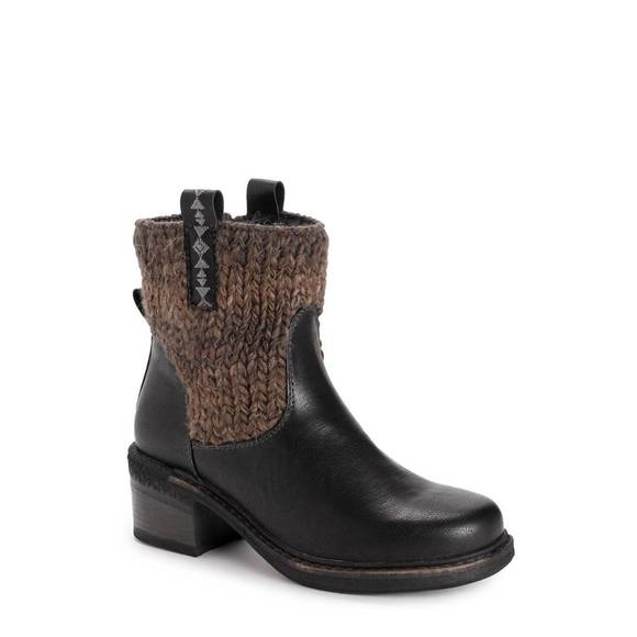 NEW MANITOBAH MUKLUKS women's arya arlene boots in black ombre - Picture 1 of 6
